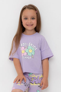 Crockid _ КР 302696-1/пастельно-лиловый к541 фуфайка (футболка) для дев  фото 5