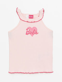 Bisiklet Yaka Kolsuz Barbie Bask?l? K?z Bebek Atlet