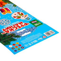 Магнит - фреска своими руками на новый год «Снеговик и мишка», набор 4 шт., набор для творчества