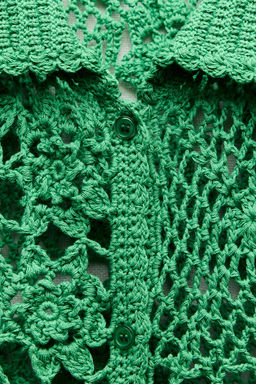 CROCHET KNIT POLO SHIRT - Zara фото 7