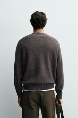 BUTTON-UP V-NECK SWEATER