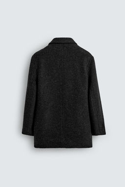 WOOL BLEND DOUBLE-BREASTED PEA COAT - Zara фото 9