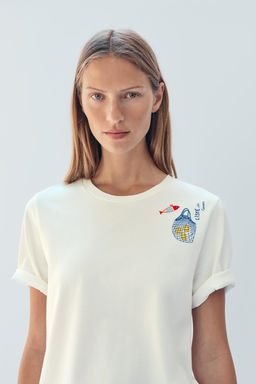 CAMISETA BORDADO DELANTERO LIMITED EDITION / Crudo - Zara фото 4