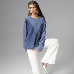 Лонгслив уютный, Стиль вне закона (голубой) - Charutti фото 7