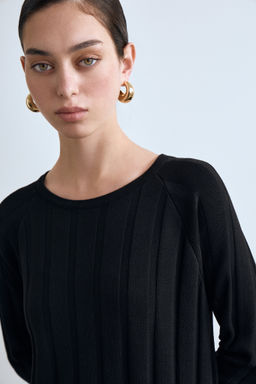 Платье миди в крупный рубчик - Mollis фото 3