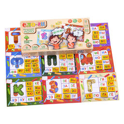 Лото деревянное Слоги