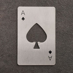 Цена за 2 шт. Карта-открывашка для бутылок «Туз козырный», 8.5×5.5 см, металл, серебристая