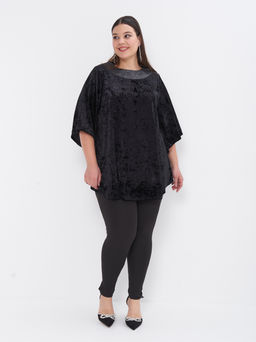 Блузка из бархата TU03611BLK01 - Артесса фото 3