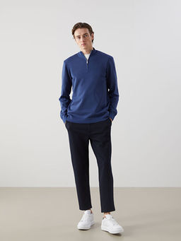 Dik Yaka Uzun Kollu Erkek Triko Kazak