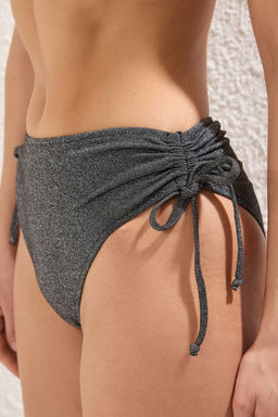 TRENDYOLMILLA Lacivert Balkonet Baglamal? Simli Yuksek Bel Hipster Bikini Tak?m? TBESS24BT00136  фото 3
