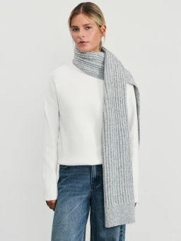 Вязаный шарф с добавлением шерсти / Zarina  фото 5