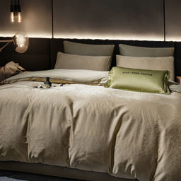 Комплект постельного белья Сатин-Жаккард Тессоро MT001 Евро 4 Наволочки