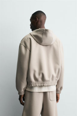 NEOPRENE-EFFECT HOODIE WITH ZIP - Zara фото 12