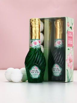 Чистое Счастье Женский набор гель для душа Мондоро и бомбочки для ванны_зеленый "Расцветай