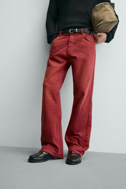 JEANS FLARE FIT / Rojo - Zara фото 5