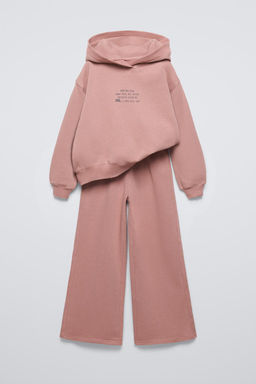 PLUSH HOODIE AND WIDE-LEG TROUSERS SET - Zara фото 18