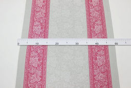 Холст полотенечный жаккард Ягодка-малинка цв.фуксия/серый, ш.0,5м, лен-30%, хл-70%, 210гр/м.кв - Купава фото 3