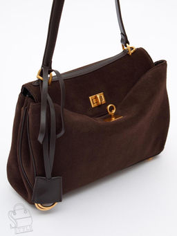 Сумка женская кожаная 1001MF coffee Polina&Eiterou