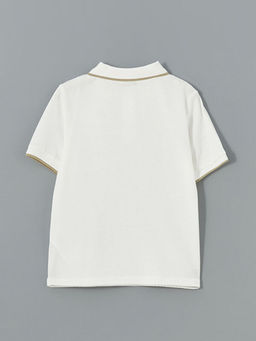Polo Yaka Dokulu Erkek ?ocuk Ti??rt