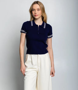 Футболка #КТ8168, тёмно-синий