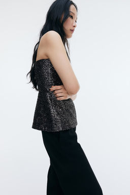 Top bandeau de lentejuelas - H&m фото 5