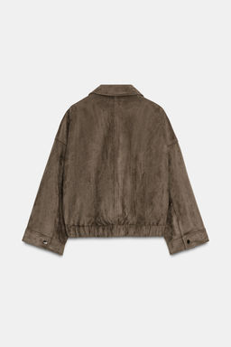 FAUX SUEDE JACKET - Zara фото 9