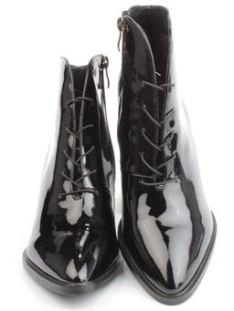 04-Z4229R-2 BLACK Ботильоны демисезонные женские (натуральная кожа, натуральная байка)