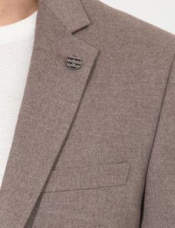 A__k Kahverengi Slim Fit Tak_m Elbise