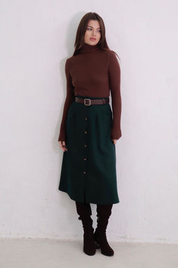 Юбка на пуговицах длины миди - Martichelli фото 43
