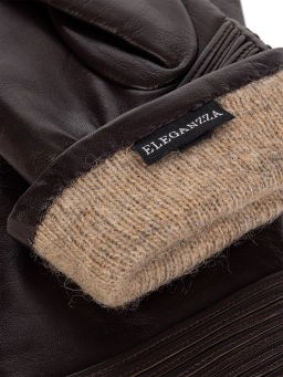 Перчатки женские 100% ш IS595 d.brown - Eleganzza фото 3