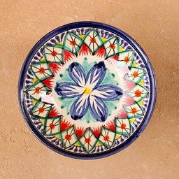 Конфетница узбекская Риштанская Керамика, 12×6 см, МИКС