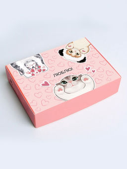 Цена за 2 шт. Коробка складная Люблю, 21?15?5 см