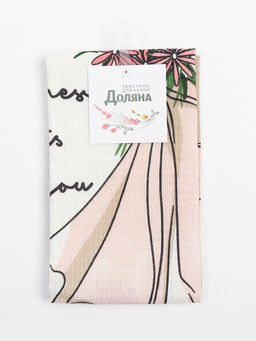 Цена за 2 шт. Полотенце Доляна Happiness 35?60 см, 100% хлопок, вафля 160 г/м?