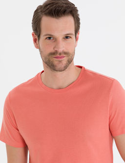 Pembe Slim Fit Basic Ti__rt
