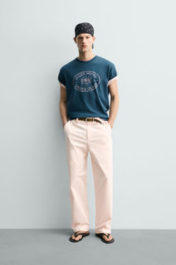 CAMISETA ESTAMPADO LAVADO / Azul?n