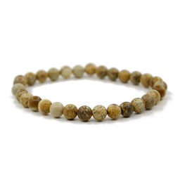 Яшма древесная (Намибия) 6мм, браслет "Классика" длина 17см