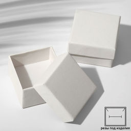 Цена за 6 шт. Коробочка подарочная под кольцо, серьги, серьги «Минимал», 5×5 см, (полезная часть 4.5×4.5 см,) белая