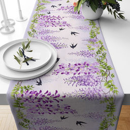 Дорожка столовая, сервировочная 50х180см Акация, хлопок Премиум 236г/м2, упаковка классическая 28х41см, Домашняя мода (Россия)