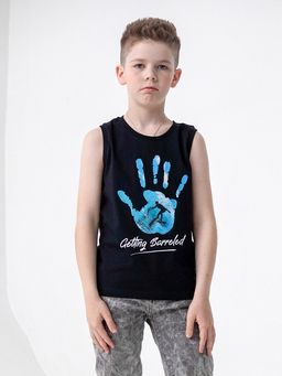 CRB wear/CSJB 63119-22-320 Майка для мальчика,черный/Ex.Cherubino