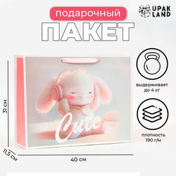 Пакет ламинированный горизонтальный Cute, 40×31×11.5 см