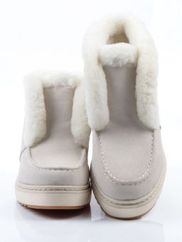 04-5603-9 MILK Ботинки зимние женские (натуральная кожа, 100% шерсть)