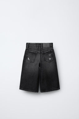 LONG BAGGY DENIM BERMUDA SHORTS - Zara фото 3