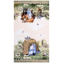 ПОЛОТЕНЦЕ СИНИЕ КОТЫ. ПРО ЛЮБОВЬ ,40Х70СМ, 100 - Lefard фото 3