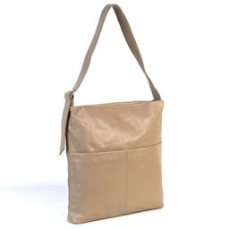 Женская кожаная плоская сумка хобо 209238 Пинк