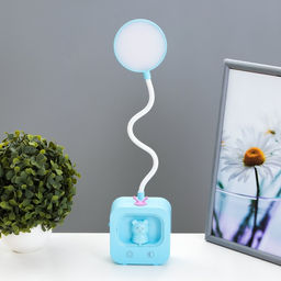 Лампа настольная RISALUX «Мишка», светодиодная, 5 Вт, USB, АКБ, МИКС, 5×10×43 см