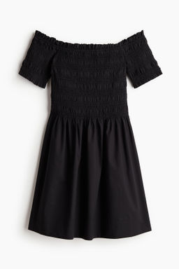 Vestido off-the-shoulder con cuerpo nido de abeja - H&m фото 8