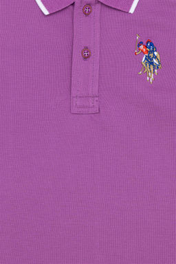 Фиолетовая футболка с воротником поло для мальчиков Basic - U.s. polo assn фото 7