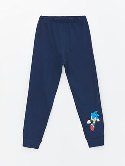 Bisiklet Yaka Sonic Bask?l? Uzun Kollu Erkek ?ocuk Pijama Tak?m? - Waikiki фото 3