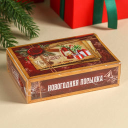 Подарочный набор Новогодняя посылка: чай чёрный со вкусом: ваниль и карамель 50 г., конфеты шоколадные 100 г. - Фабрика счастья фото 7