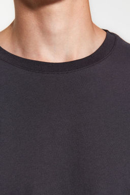 TRENDYOL MAN Siyah Basic Regular/Normal Kesim Bisiklet Yaka Uzun Kollu %100 Pamuk Tok Kumas T-shirt TMNAW21TS0208 - Trendyolmilla фото 5